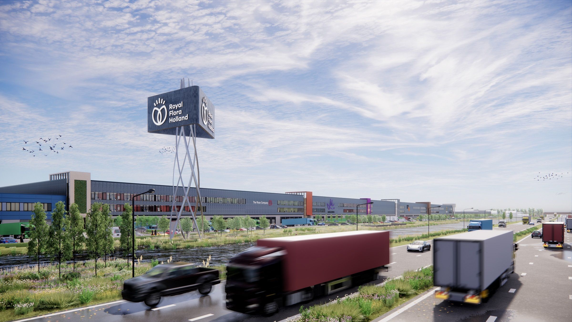 Schets exterieur uitbreiding Aalsmeer Oost
