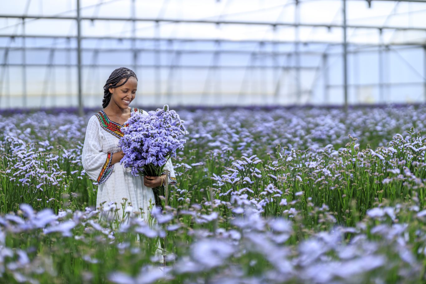 Ethiopi vrouw bloemen 1