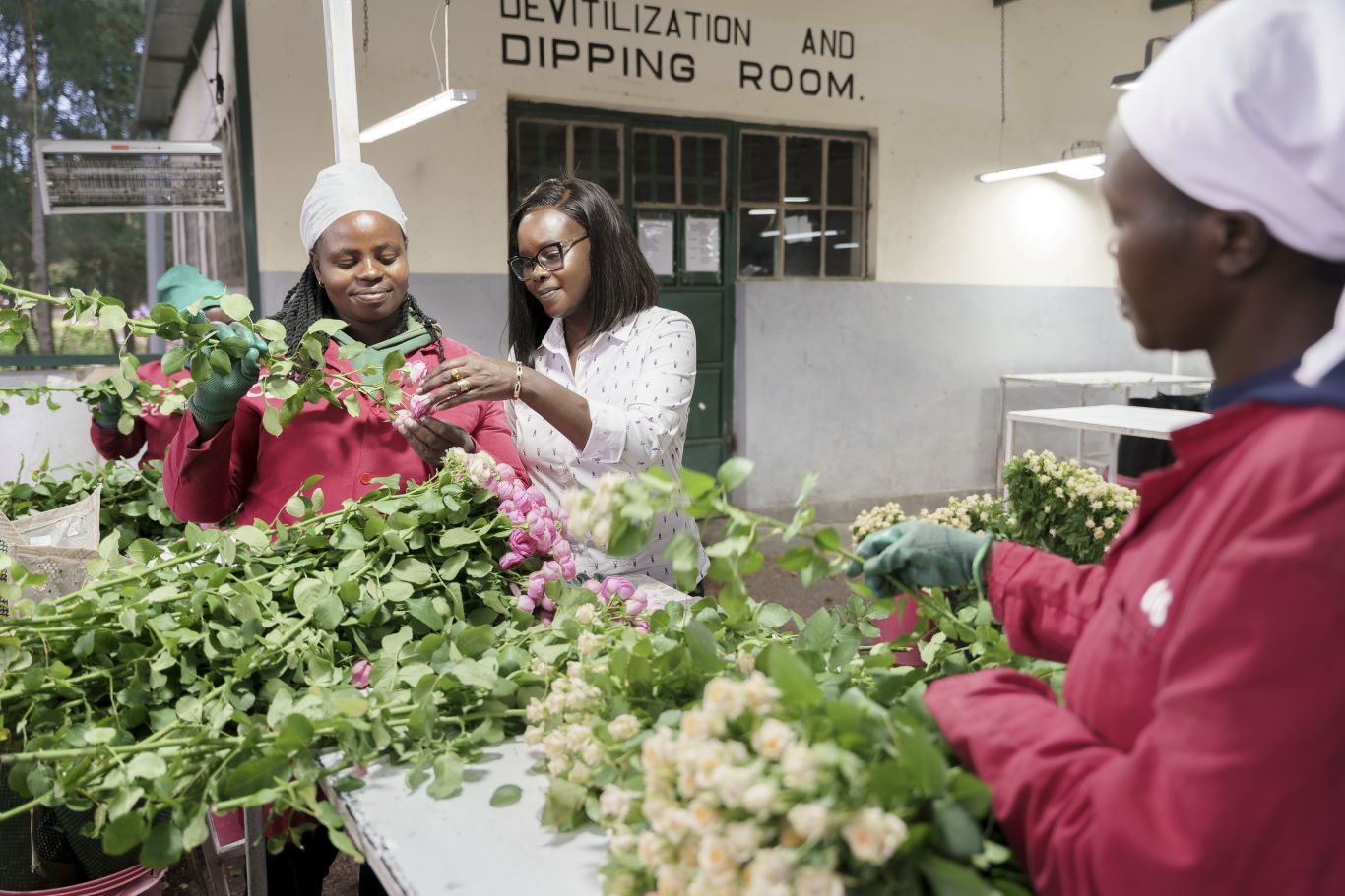 Sian Flowers Group Yvonne Tirop rozenkwekerij Kenia Afrika